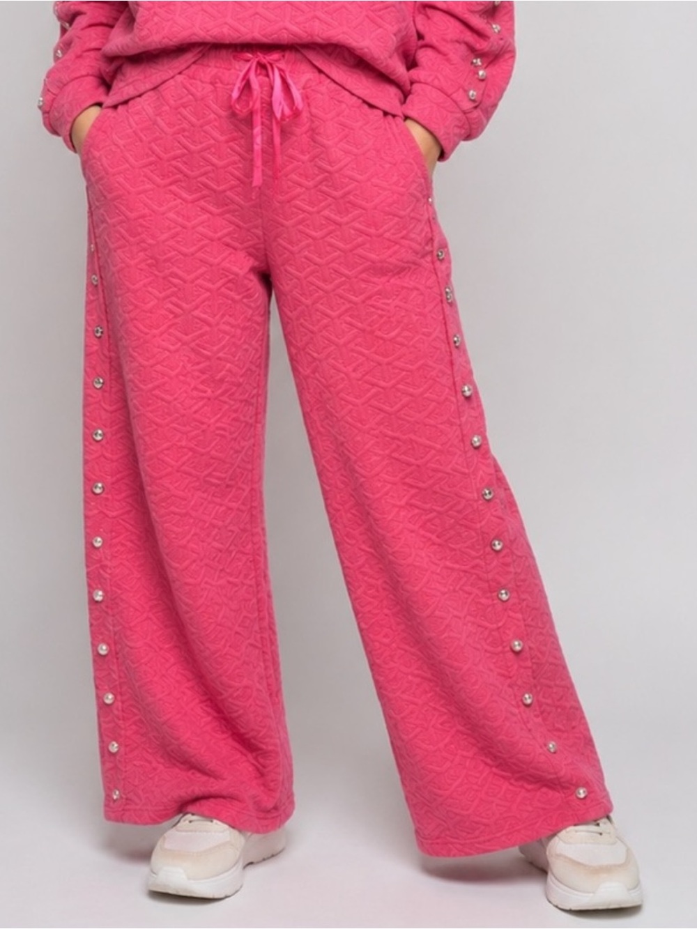 SIMPLY SOUTHERN Quilted Pearl & Rhinestone Trim joggers